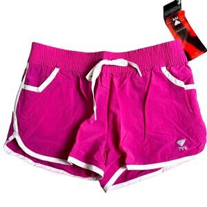 Tyr Womens Solid Splice Board Shorts Nylon PBSP5A - Pink Size Medium - $44